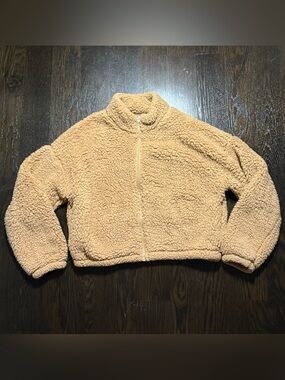 Hollister Camel Sherpa Zip Jacket